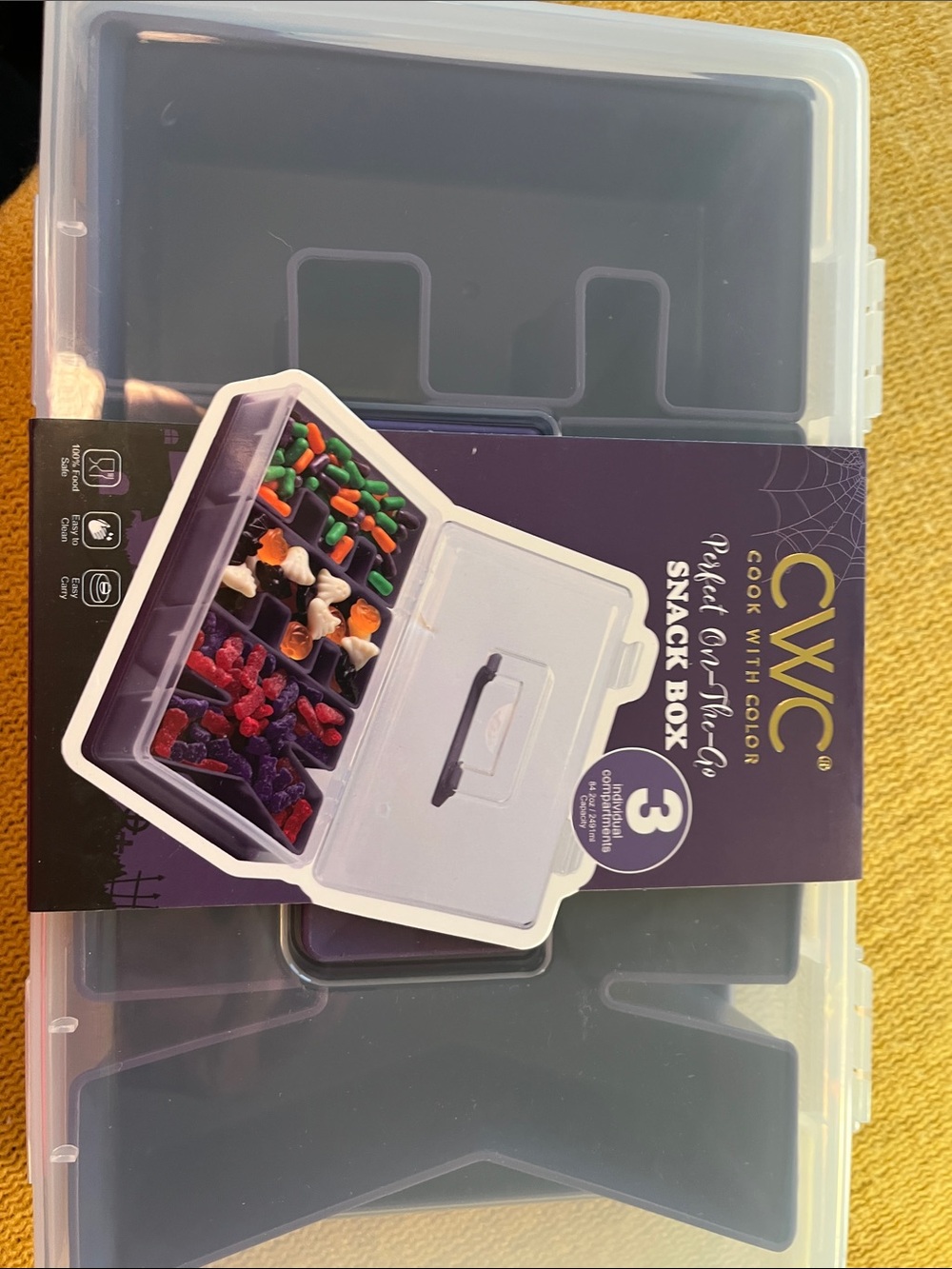 CWC Wickedly Cute Snack Box - Purple & Clear